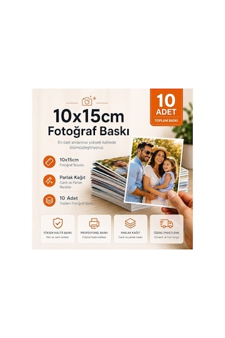 Rabsev Kişiye Özel Fotoğraf Baskı - 10x15 Cm Parlak Foto Baskı 10 Adet Diğer