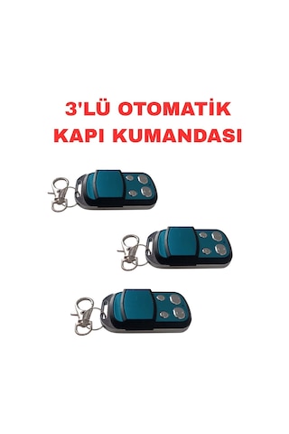 Uk-901 433mhz Kopyalanabilir 4 Kanallı Garaj Kumandası Bariyer Kepenk Kapı Kumandası 3 Adet