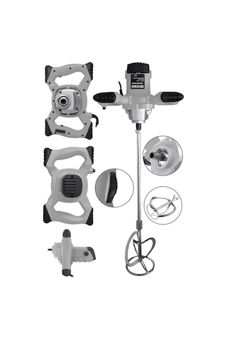 Steiner 3000 W Bakır Sargı Alçı Boya Ve Harç Karıştırıcı Mikser Gri