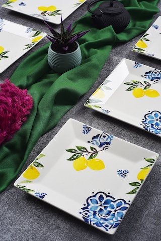 Piatti Naturali 6'lı Limon Pasta Tabak Seti Tatlı Sunum Seti Servis 20cm