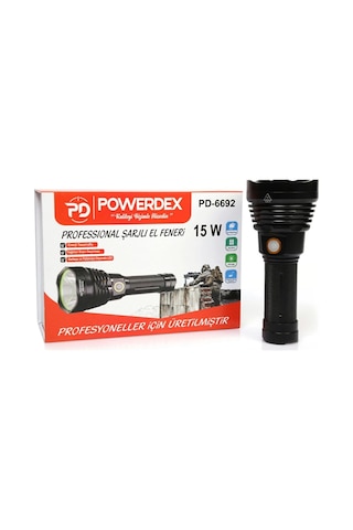 Pd-6692 15 Watt 1000 Lümen Profesyonel Şarjlı El Feneri