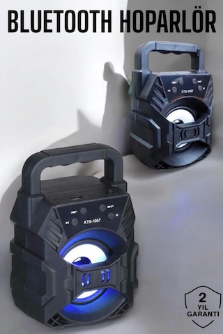 Taşınabilir Bluetooth Hoparlör Led Işıklı Uzun Pil Ömrü Çok Renkli