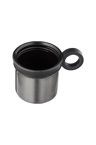 Bialetti - Termos - 460ml - Koyu Gri Renk - Paslanmaz Çelik - Çift Katmanlı - 12 Saat Sıcak 24 Saat Soğuk Tutar - Bardaklı Kapak Özelliği .