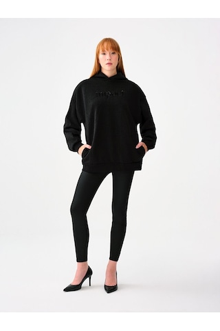 LOFT Oversize Kadın Sweatshirt Lf2038289 Q1.v1 Siyah