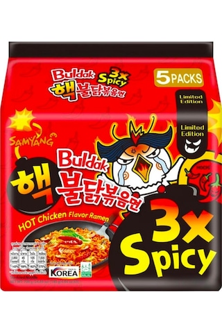 Samyang Buldak 3x Acılı Tavuk Aromalı Ramen5'li Paket