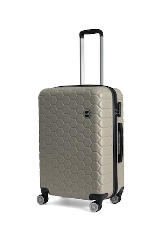 Reymond Luggage Altıgen Abs Seyahat Valizi, Orta Boy Bej
