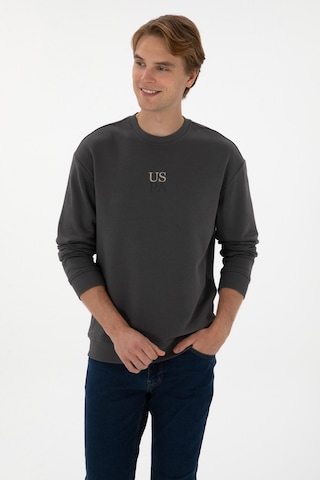 U.S. Polo Assn. Erkek Bisiklet Yaka Comfort Fit Antrasit Basic Sweatshirt 50313760-VR006