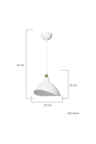 Ag Lightdesign Beyaz Sarkıt Avize Yatak Odası Salon Mutfak Koridor Lamba 22 Agnm44 Diğer