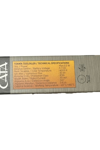 Cata CT-5180G Şarjlı Hareket Sensörlü Yapışkanlı Led Aydınlatma Gün Işığı 4 Adet