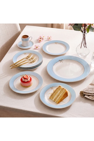 Aryıldız Nila 7 Parça 6 Kişilik Pasta Takımı Mavi Çok Renkli