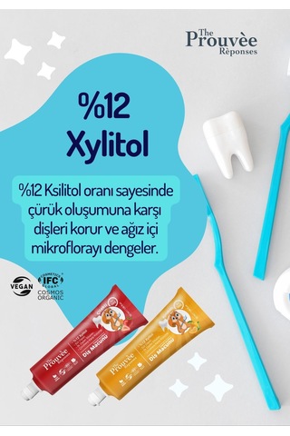 The Prouvée Réponses Organik Bebek & Çocuk Diş Macunu Portakallı 35 ML