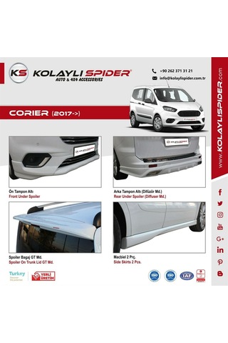 Ford Courier Ön Panjur 5 Prç Krom 2017 ve Sonrası