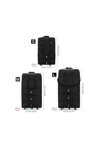 Dianziye Genişletilebilir Tekerlekli Seyahat Çantası - Oxford Malzeme, Sırt Askılı, Orta Boy 47x25x80 Cm Çok Renkli