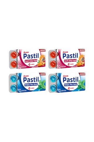 Ülker Pastil 8 Li Tablet 4 Lü Karma Paket Okaliptus Ve Zencefil