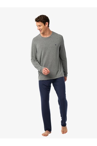 Blackspade Erkek Pijama Takımı 41043 - Gri Melanj
