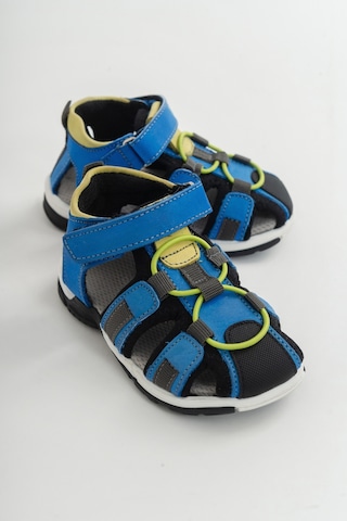 Mnpc Unisex Sax Mavi Deri Ortopedik Outdoor Çocuk Sandalet (531051804) Çok Renkli