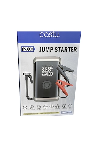 Cs71 Plus 12000mah Akü Takviye Cihazı 4 Ü 1 Arada Jump Starter Kompresör Powerbank 150 Psı