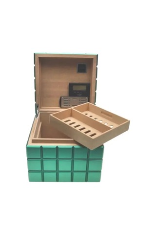 Colibri Heritage Cube Yeşil Sedir Humidor Puro Kutusu