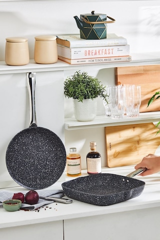 Karaca  Biogranit Navy Stone Grill Tava  Set