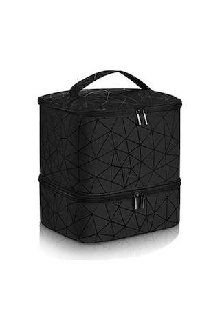 Novahub Tırnak Cilası, Manikür, Torba, Yüksek Kapasiteli, Çift Katmanlı, Renkli Saklama Çantası Çok Renkli