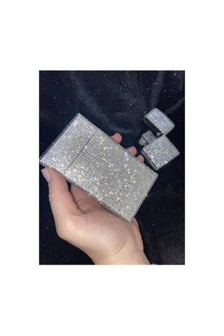 Uzun Slim Sigara Kutusu Ve Zippo Çakmak Taşlı Anahtarlık