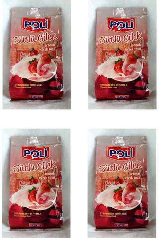 Poli Toz İçecek Sütlü Çilek 250 Gr X 4 Adet 250 G
