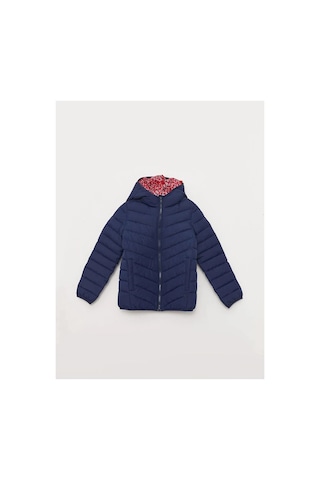 LC Waikiki Southblue Lacivert Kapüşonlu Basic Kız Çocuk Şişme Mont