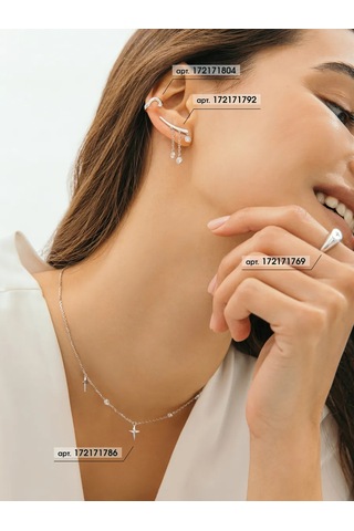 Fly Jewelry 925 Ayar Gümüş Kletters Küpeler Asimetrik Tarz 172171792 Diğer