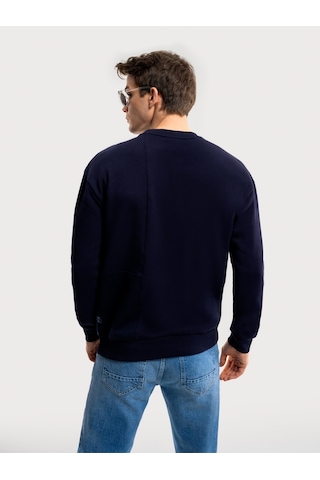 Oversize Erkek Sweatshirt Lacivert