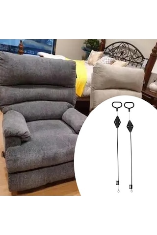 Trendooze 2 Adet Kanepe Yatar Kablo Loveseat İçin Kolay Siyah Siyah