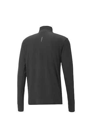 Puma Run Favorite 1/4 Zip Erkek Siyah Dik Yaka Tişört Siyah