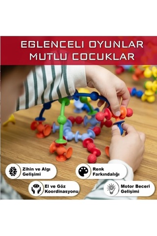 Vakum Molekül 25 Parça Yapı Taşları Fidget & Duyusal Eğitici Oyuncak 3 Yaş+