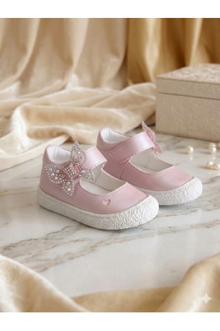 Çago Kids İlk Adım Bebe Çocuk Ortopedik, Dikişli Yumuşak Hafif Tabanlı Ayakkabı Pembe
