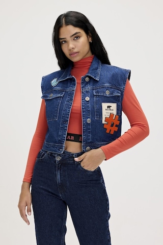 Joanne İndigo Kadın Denim Yelek Koyu Mavi