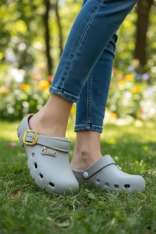 Calx Kadın Önü Kapalı Sabo Terlik Tokalı Rahat Günlük Crocs Tarzı Hafif Taban Terlik Bnt215 Camel