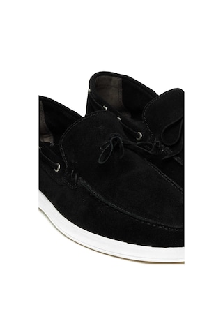 Bestello Bağcıksız Fiyonklu Eva Taban Loafer 028-7010 Erkek Ayakkabı Sıyah Suet