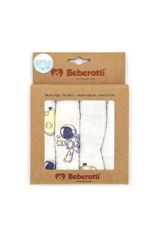 Beberotti 4'lü Müslin Bebek Ağız Bezi 25x25 Cm Çok Renkli