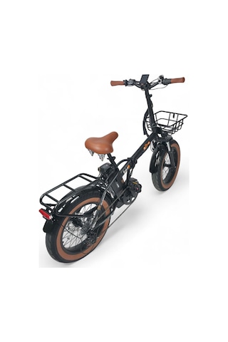 Alba Fold F Premium 750watt Mid Motor 48v 16ah 768wh Elektrikli Bisiklet Siyah Zırhlı Lastik Hd Fren Siyah