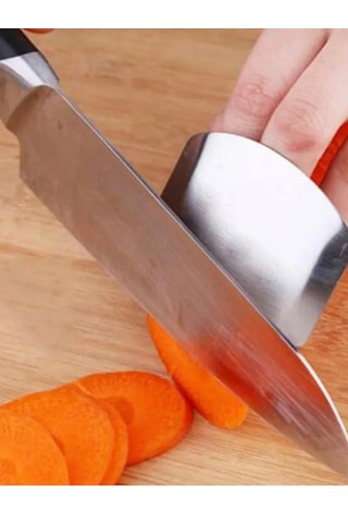 Parmak Koruyucu Güvenli Dilimleme Aparatı 1 Adet Sebze Ve Meyve Doğrama Aparatı Metal