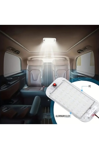 2 Adet 12 Volt Kamyon Ve Karavan Tavan Lambası 48 Led