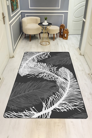 Modern Desenli Dijital Baskı Kaymaz Taban Halı H0957 Renkli