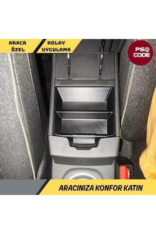 Renault Captur Orta Konsol Düzenleyici - Organizer 2020 İle 2026 Arası Uyumlu