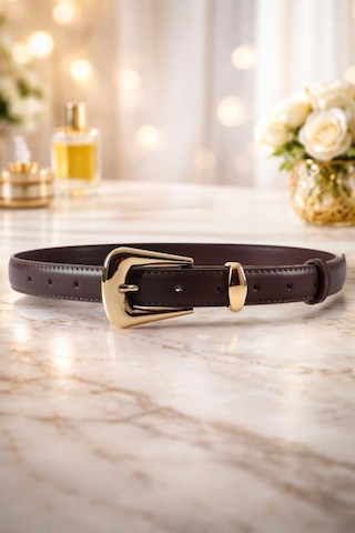 Williampolo Full Grain Deri Gold Toka Kahverengi Kadın Kemer