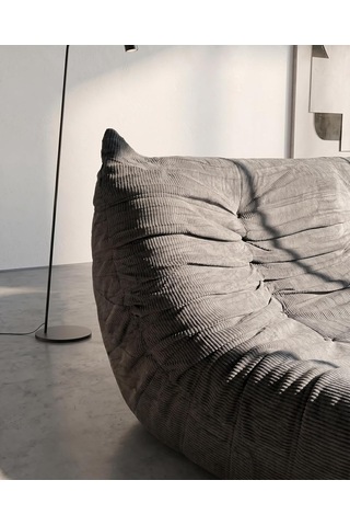 Vac Home İkili Togo Koltuk, Hr Sünger, Fitilli Kadife, 160x98x71 Cm, Vakumlu Gönderim, Kurulum Gerektirmez, Leke Tutm Diğer