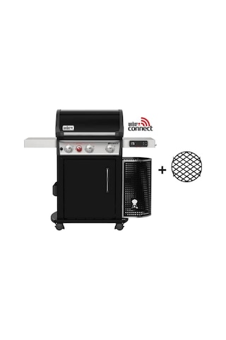Weber Spirit Epx-325 S Gbs Smart Gazlı Barbekü 3 Brülör Xl Sear Zone Weber Connect-176 Siyah