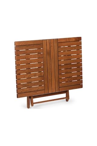 Atina Katlanır Masa 80x140 - Dış Mekan Ahşap Bahçe, Balkon Masası Ceviz