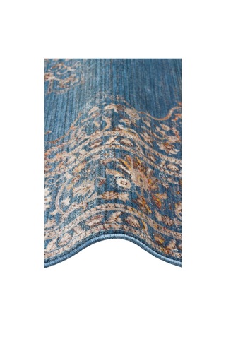 Hoom Rugs Petra 18 Mavi Makine Halısı Mavi