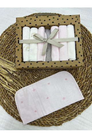 Desenli Penye Bebek Ağız Mendili 7'li 2025 Mö101