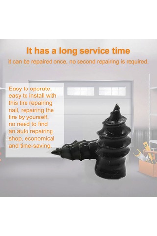 Hangfox 10 Adet Motosiklet Elektrikli Araç Lastik Tamir Mantarı Çivi - Hızlı, Parça Olmadan Tamir - Mantar Tipi - Küçük Boy