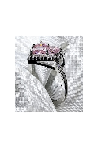 Dükkan Design Y2k Pembe Taşlı Yüzük Pembe